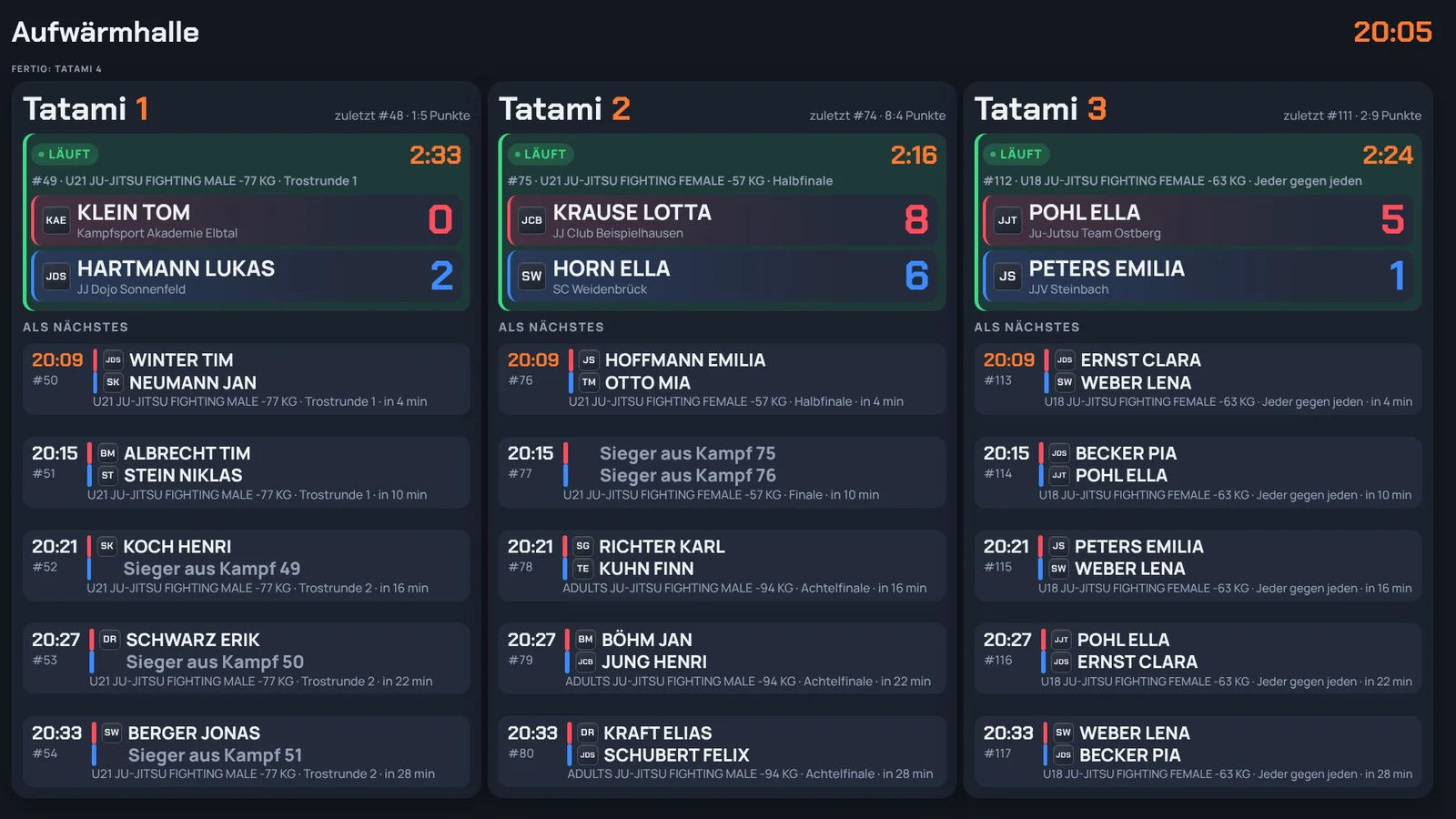 Tatamio: Screenshot aus der App